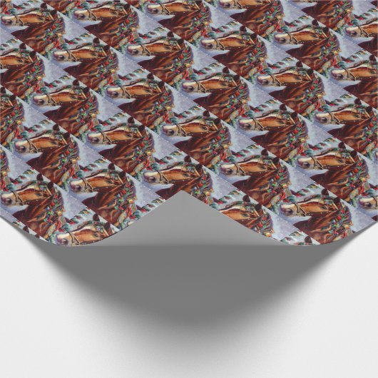 Weihnachtspferd 2 geschenkpapier (Ecke)