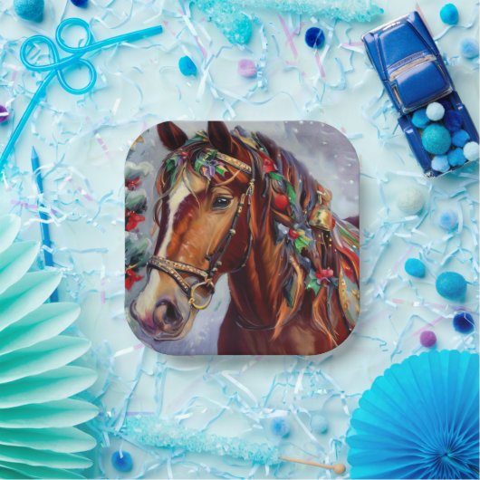 Weihnachtspferd 2 pappteller (Party)