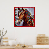 Weihnachtspferd 2 poster (Küche)