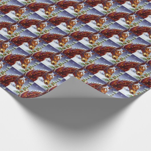 Weihnachtspferd 3 geschenkpapier (Ecke)
