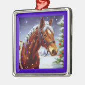 Weihnachtspferd 3 ornament aus metall (Links)
