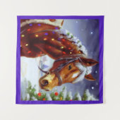 Weihnachtspferd 3 wandteppich (Vorderseite (Horizontal))
