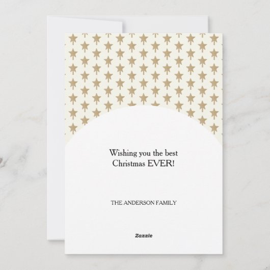 Weihnachtspferd aus Holz Feiertagskarte (Rückseite)