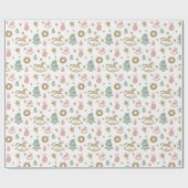 Weihnachtspferd aus Holz Geschenkpapier (Flach)