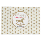 Weihnachtspferd aus Holz Große Geschenktüte (Rückseite)