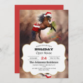 Weihnachtspferd Einladung (Vorne/Hinten)