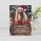 Weihnachtspferd Einladung (Stehend Vorderseite)