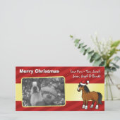 Weihnachtspferd Feiertagskarte (Stehend Vorderseite)