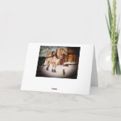 Weihnachtspferd Feiertagskarte (Rückseite)