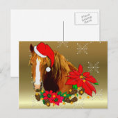 Weihnachtspferd Feiertagspostkarte (Vorne/Hinten)