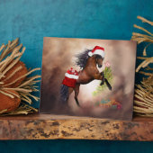 Weihnachtspferd Fotoplatte (Seite)