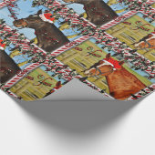 Weihnachtspferd Geschenkpapier (Ecke)