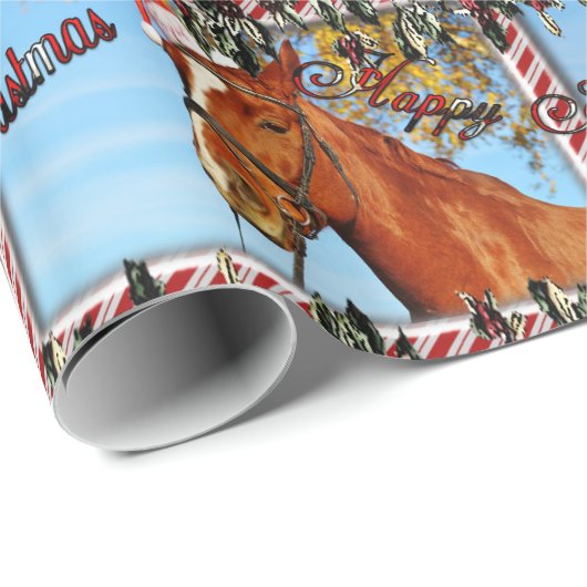 Weihnachtspferd Geschenkpapier (Rolleneckpunkt)