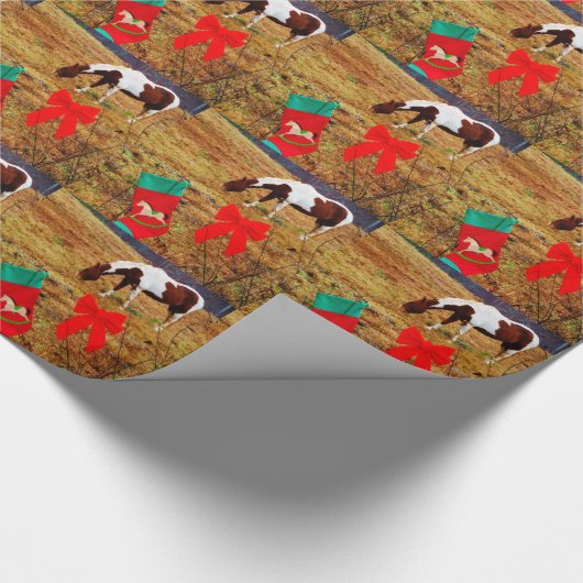 Weihnachtspferd Geschenkpapier (Ecke)