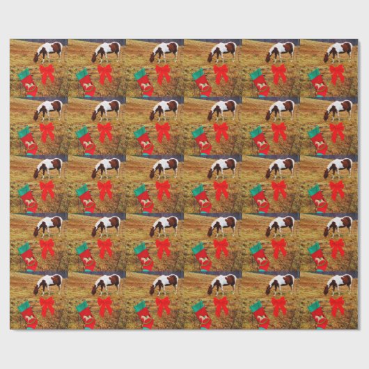 Weihnachtspferd Geschenkpapier (Flach)