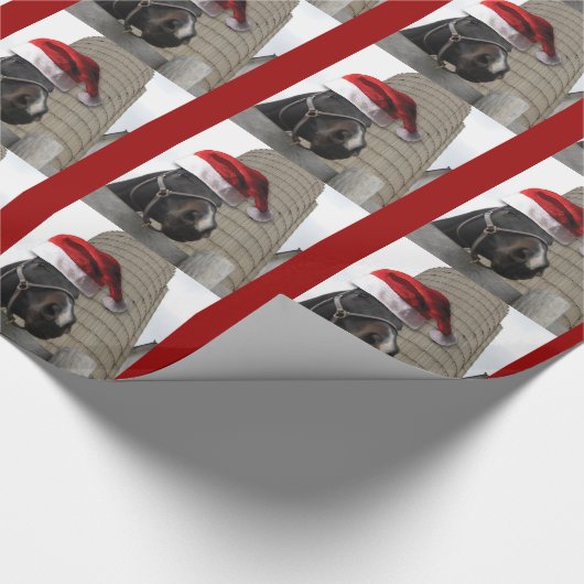 Weihnachtspferd Geschenkpapier (Ecke)