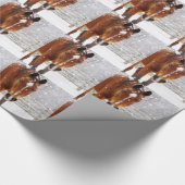Weihnachtspferd Geschenkpapier (Ecke)