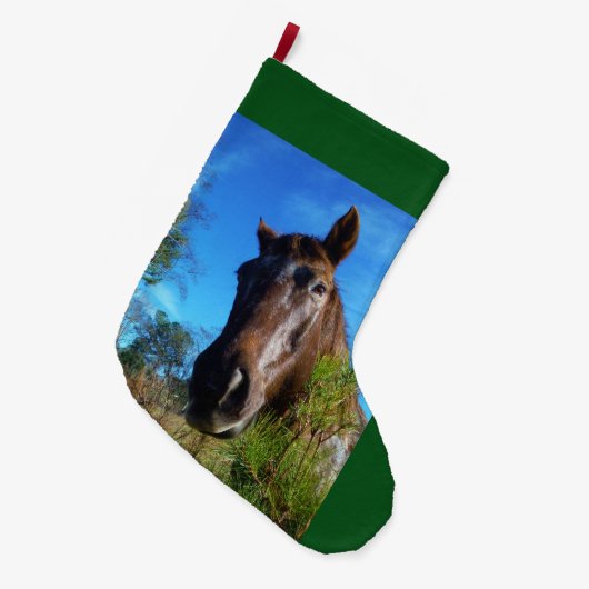 Weihnachtspferd Großer Weihnachtsstrumpf (Vorderansicht (hängend))