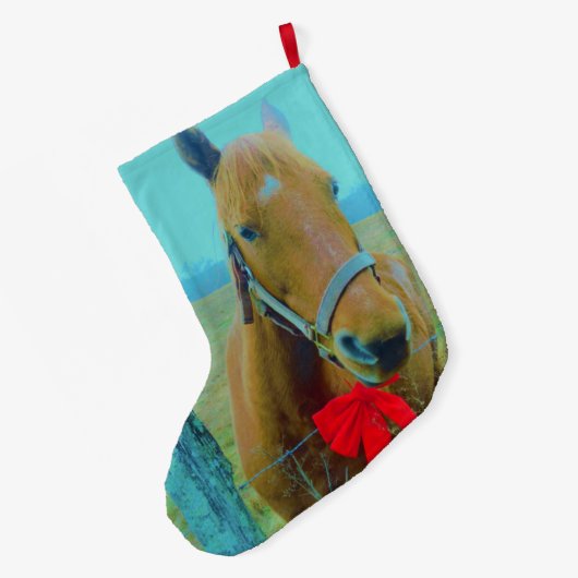 Weihnachtspferd Großer Weihnachtsstrumpf (Rückseite (Hängend))