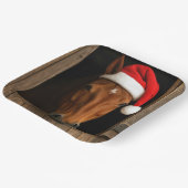 Weihnachtspferd im Stallfenster Pappteller (Gewinkelt)