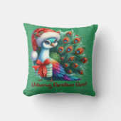 Weihnachtspferd in der Weihnachtsmannmütze Gönnt F Kissen (Vorderseite)