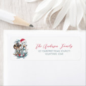 Weihnachtspferd in Weihnachtsmannmütze Cowgirl Cow (Insitu)