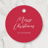 Weihnachtspferd in Weihnachtsmannmütze Cowgirl Cow Geschenkanhänger (Rückseite)