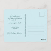 Weihnachtspferd in Weihnachtsmannmütze Cowgirl Cow Postkarte (Rückseite)