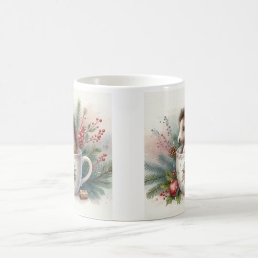 Weihnachtspferd Kaffeetasse (Mittel)