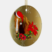 Weihnachtspferd Keramik Ornament (Rechts)