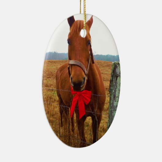 Weihnachtspferd Keramik Ornament (Rechts)