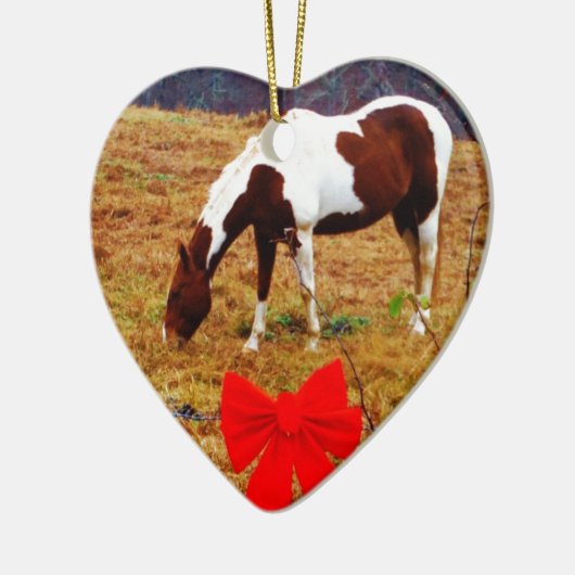 Weihnachtspferd Keramikornament (Links)