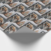 Weihnachtspferd mit Baum Geschenkpapier (Ecke)