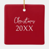 Weihnachtspferd mit Kranz Keramikornament (Rückseite)