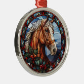 Weihnachtspferd Ornament Aus Metall (Rechts)