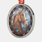 Weihnachtspferd Ornament Aus Metall (Links)