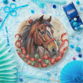 Weihnachtspferd Pappteller (Party)