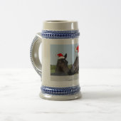 Weihnachtspferd & Pony Bierglas (Vorderseite Links)