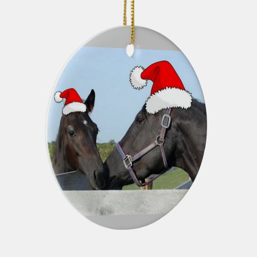 Weihnachtspferd & Pony Keramik Ornament (Rechts)