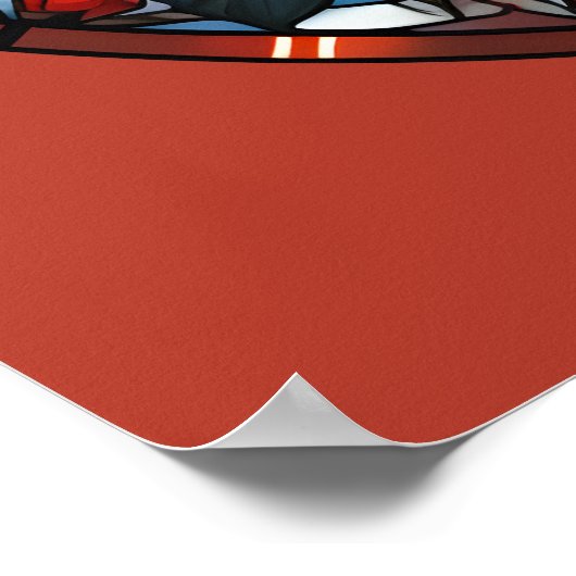 Weihnachtspferd Poster (Ecke)