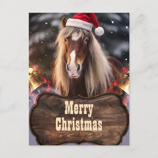 Weihnachtspferd Postkarte (Vorderseite)