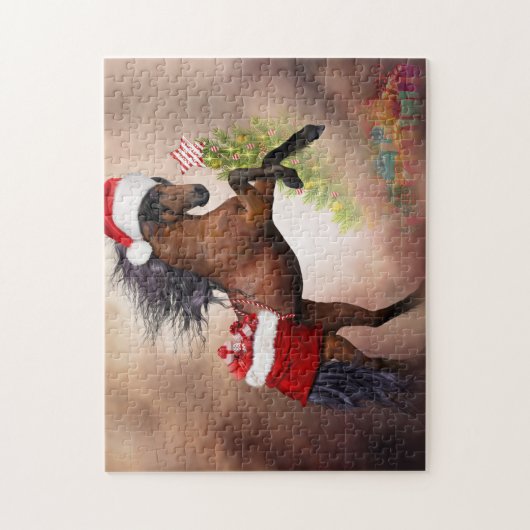 Weihnachtspferd Puzzle (Vertikal)