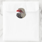 Weihnachtspferd Runder Aufkleber (Tasche)