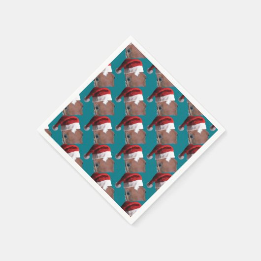 Weihnachtspferd Serviette (Ecke)