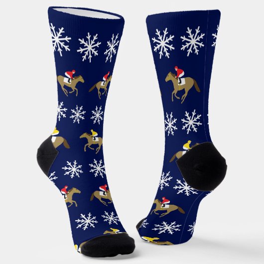 Weihnachtspferd Socken (Gewinkelt)