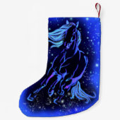 Weihnachtspferd-Strumpf in der Starry Night Kleiner Weihnachtsstrumpf (Rückseite)