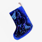 Weihnachtspferd-Strumpf in der Starry Night Kleiner Weihnachtsstrumpf (Rückseite (Hängend))