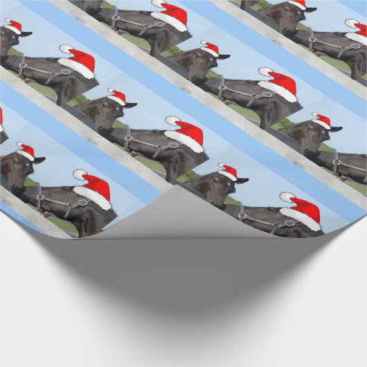 Weihnachtspferd und Pony Geschenkpapier (Ecke)