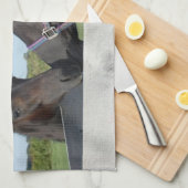 Weihnachtspferd und Pony Geschirrtuch (Viertel Falte)