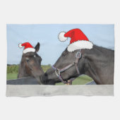 Weihnachtspferd und Pony Geschirrtuch (Horizontal)